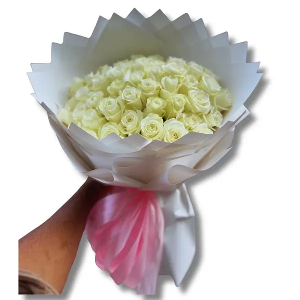 Imported 50 White Roses Bouquet