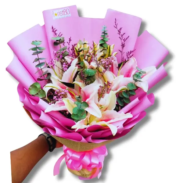 Pink Lily Flower Arrangement